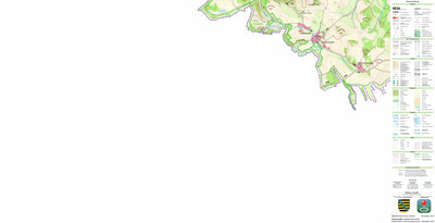 Staatsbetrieb Geobasisinformation und Vermessung Sachsen Sachsgrün, Triebel/Vogtl. (1:25,000 scale) digital map
