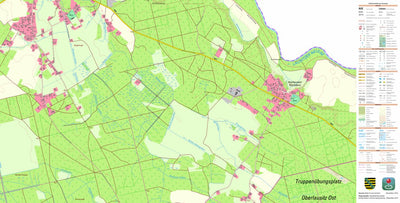 Staatsbetrieb Geobasisinformation und Vermessung Sachsen Sagar, Krauschwitz i.d. O.L. 1 (1:10,000 scale) digital map