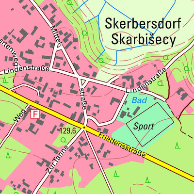 Staatsbetrieb Geobasisinformation und Vermessung Sachsen Sagar, Krauschwitz i.d. O.L. 1 (1:10,000 scale) digital map