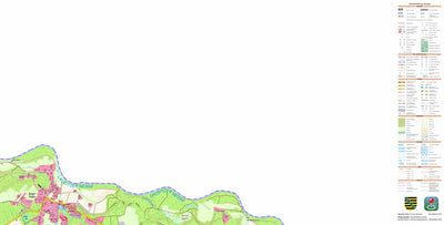 Staatsbetrieb Geobasisinformation und Vermessung Sachsen Sagar, Krauschwitz i.d. O.L. 2 (1:10,000 scale) digital map