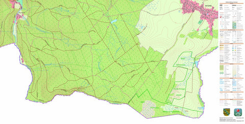 Staatsbetrieb Geobasisinformation und Vermessung Sachsen Satzung, Marienberg, Stadt (1:10,000 scale) digital map
