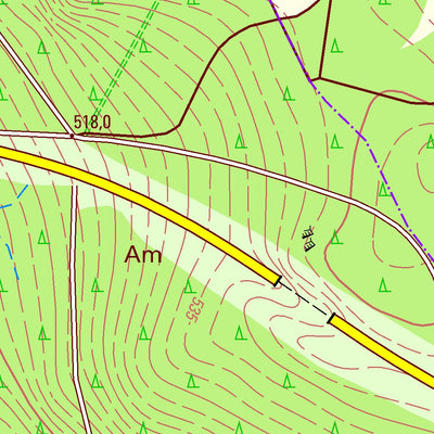 Staatsbetrieb Geobasisinformation und Vermessung Sachsen Saupersdorf, Kirchberg, Stadt (1:10,000 scale) digital map