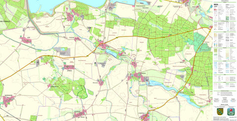 Staatsbetrieb Geobasisinformation und Vermessung Sachsen Sausedlitz, Löbnitz (1:25,000 scale) digital map