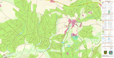 Staatsbetrieb Geobasisinformation und Vermessung Sachsen Schilbach, Schöneck/Vogtl., Stadt (1:10,000 scale) digital map