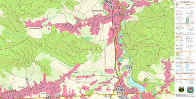 Staatsbetrieb Geobasisinformation und Vermessung Sachsen Schirgiswalde, Schirgiswalde-Kirschau, Stadt (1:10,000 scale) digital map