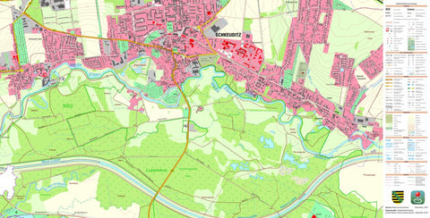 Staatsbetrieb Geobasisinformation und Vermessung Sachsen Schkeuditz, Schkeuditz, Stadt 1 (1:10,000 scale) digital map