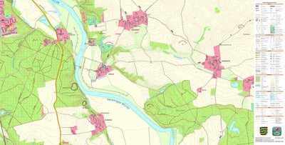 Staatsbetrieb Geobasisinformation und Vermessung Sachsen Schkortitz, Grimma, Stadt (1:10,000 scale) digital map