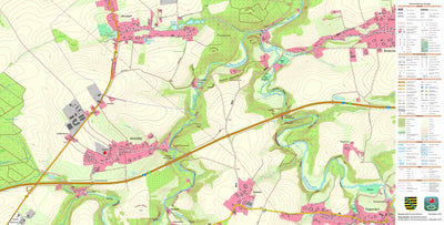 Staatsbetrieb Geobasisinformation und Vermessung Sachsen Schlegel, Hainichen, Stadt (1:10,000 scale) digital map