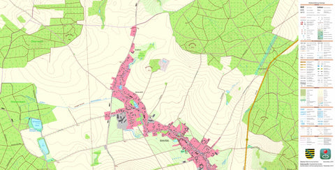 Staatsbetrieb Geobasisinformation und Vermessung Sachsen Schlegel, Zittau, Stadt (1:10,000 scale) digital map