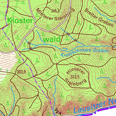 Staatsbetrieb Geobasisinformation und Vermessung Sachsen Schlegel, Zittau, Stadt (1:25,000 scale) digital map