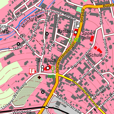Staatsbetrieb Geobasisinformation und Vermessung Sachsen Schlettau, Schlettau, Stadt (1:10,000 scale) digital map