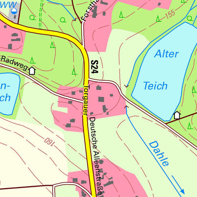 Staatsbetrieb Geobasisinformation und Vermessung Sachsen Schmannewitz, Dahlen, Stadt (1:10,000 scale) digital map
