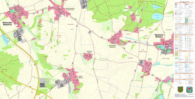 Staatsbetrieb Geobasisinformation und Vermessung Sachsen Schmeckwitz, Räckelwitz (1:10,000 scale) digital map