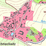 Staatsbetrieb Geobasisinformation und Vermessung Sachsen Schmeckwitz, Räckelwitz (1:10,000 scale) digital map