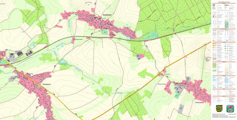 Staatsbetrieb Geobasisinformation und Vermessung Sachsen Schmiedefeld, Großharthau (1:10,000 scale) digital map