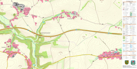 Staatsbetrieb Geobasisinformation und Vermessung Sachsen Schmiedewalde, Klipphausen (1:10,000 scale) digital map