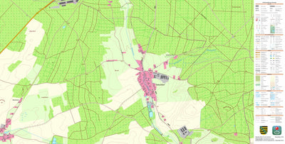 Staatsbetrieb Geobasisinformation und Vermessung Sachsen Schmorkau, Neukirch (1:10,000 scale) digital map