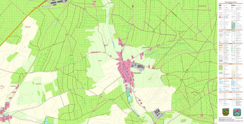 Staatsbetrieb Geobasisinformation und Vermessung Sachsen Schmorkau, Neukirch (1:10,000 scale) digital map