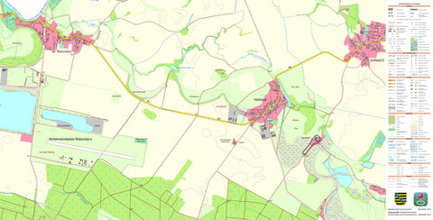 Staatsbetrieb Geobasisinformation und Vermessung Sachsen Schnaditz, Bad Düben, Stadt (1:10,000 scale) digital map