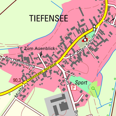 Staatsbetrieb Geobasisinformation und Vermessung Sachsen Schnaditz, Bad Düben, Stadt (1:10,000 scale) digital map