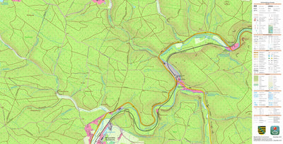 Staatsbetrieb Geobasisinformation und Vermessung Sachsen Schnarrtanne, Auerbach/Vogtl., Stadt (1:10,000 scale) digital map
