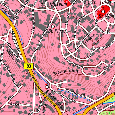 Staatsbetrieb Geobasisinformation und Vermessung Sachsen Schneeberg, Schneeberg, Stadt (1:10,000 scale) digital map