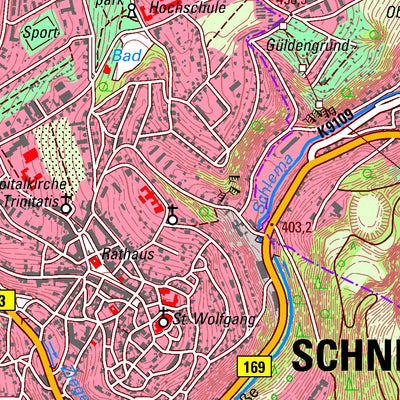 Staatsbetrieb Geobasisinformation und Vermessung Sachsen Schneeberg, Schneeberg, Stadt (1:25,000 scale) digital map
