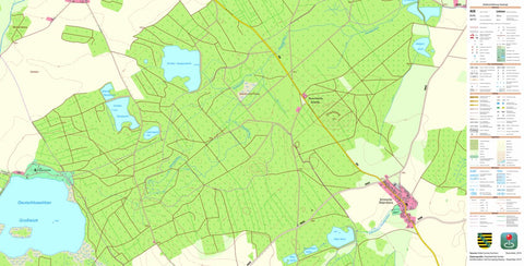 Staatsbetrieb Geobasisinformation und Vermessung Sachsen Schönau, Ralbitz-Rosenthal (1:10,000 scale) digital map