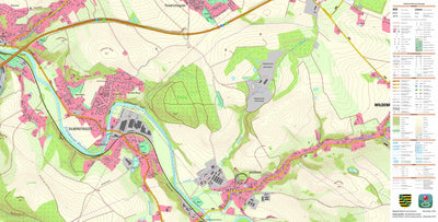 Staatsbetrieb Geobasisinformation und Vermessung Sachsen Schönau, Wildenfels, Stadt (1:10,000 scale) digital map