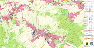 Staatsbetrieb Geobasisinformation und Vermessung Sachsen Schönbach, Schönbach (1:10,000 scale) digital map