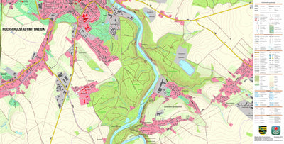 Staatsbetrieb Geobasisinformation und Vermessung Sachsen Schönborn-Dreiwerden, Rossau (1:10,000 scale) digital map