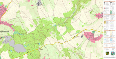 Staatsbetrieb Geobasisinformation und Vermessung Sachsen Schönbrunn, Wolkenstein, Stadt (1:10,000 scale) digital map