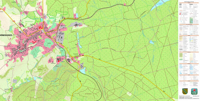 Staatsbetrieb Geobasisinformation und Vermessung Sachsen Schöneck/Vogtl., Schöneck/Vogtl., Stadt (1:10,000 scale) digital map