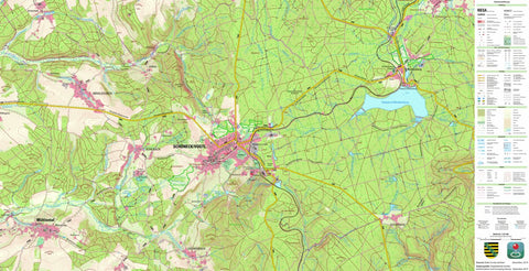 Staatsbetrieb Geobasisinformation und Vermessung Sachsen Schöneck/Vogtl., Schöneck/Vogtl., Stadt (1:25,000 scale) digital map