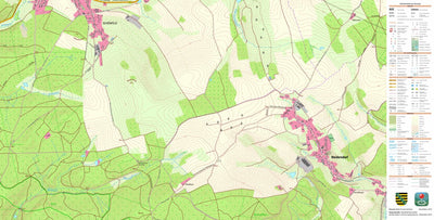 Staatsbetrieb Geobasisinformation und Vermessung Sachsen Schönfeld, Olbernhau, Stadt (1:10,000 scale) digital map