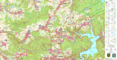 Staatsbetrieb Geobasisinformation und Vermessung Sachsen Schönheide, Schönheide (1:25,000 scale) digital map