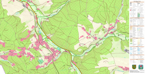 Staatsbetrieb Geobasisinformation und Vermessung Sachsen Schönlind, Markneukirchen, Stadt (1:10,000 scale) digital map