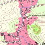 Staatsbetrieb Geobasisinformation und Vermessung Sachsen Schrebitz, Ostrau (1:10,000 scale) digital map