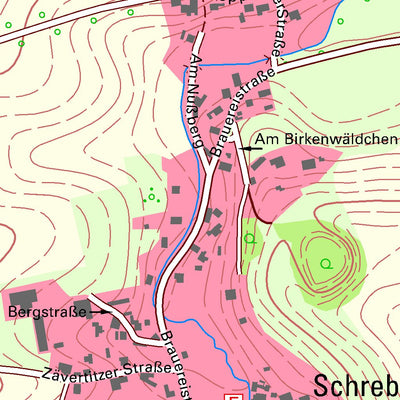 Staatsbetrieb Geobasisinformation und Vermessung Sachsen Schrebitz, Ostrau (1:10,000 scale) digital map