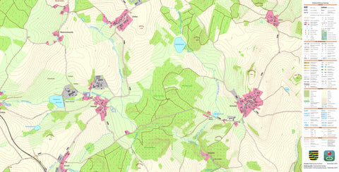 Staatsbetrieb Geobasisinformation und Vermessung Sachsen Schwand, Weischlitz (1:10,000 scale) digital map
