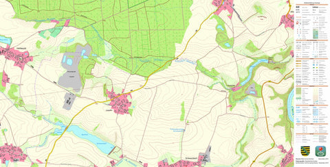 Staatsbetrieb Geobasisinformation und Vermessung Sachsen Schwarzbach, Königsfeld (1:10,000 scale) digital map