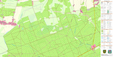 Staatsbetrieb Geobasisinformation und Vermessung Sachsen Schwarzkollm, Hoyerswerda, Stadt (1:10,000 scale) digital map