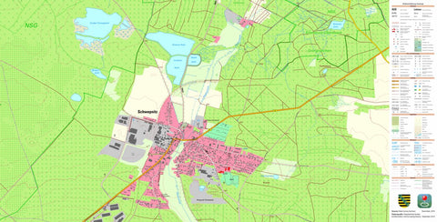 Staatsbetrieb Geobasisinformation und Vermessung Sachsen Schwepnitz, Schwepnitz (1:10,000 scale) digital map