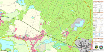 Staatsbetrieb Geobasisinformation und Vermessung Sachsen See, Niesky, Stadt 1 (1:10,000 scale) digital map