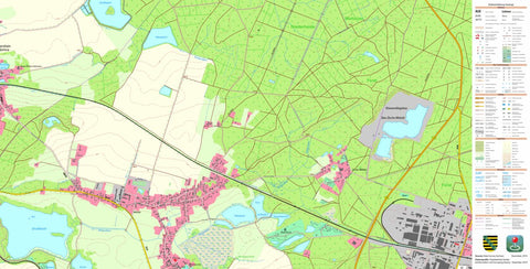 Staatsbetrieb Geobasisinformation und Vermessung Sachsen See, Niesky, Stadt 1 (1:10,000 scale) digital map