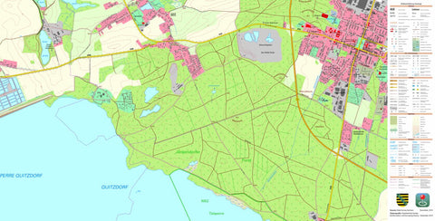Staatsbetrieb Geobasisinformation und Vermessung Sachsen See, Niesky, Stadt 2 (1:10,000 scale) digital map