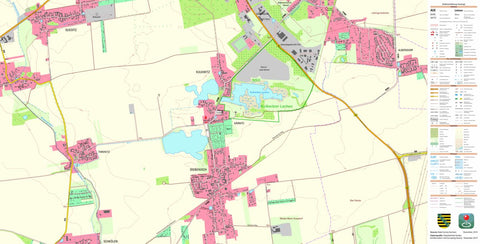 Staatsbetrieb Geobasisinformation und Vermessung Sachsen Seebenisch, Markranstädt, Stadt (1:10,000 scale) digital map