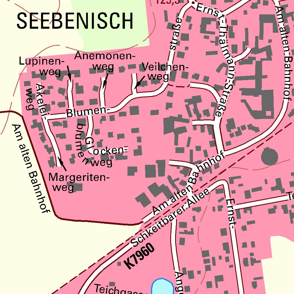 Seebenisch, Markranstädt, Stadt (1:10,000 scale) Map by Staatsbetrieb ...