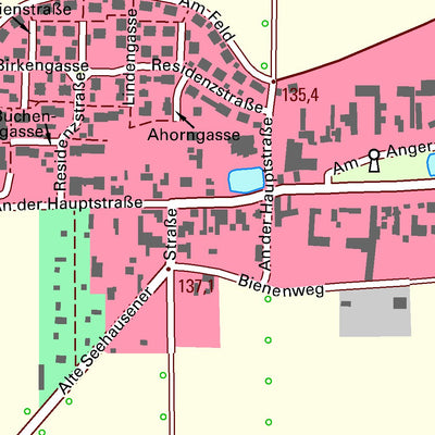 Staatsbetrieb Geobasisinformation und Vermessung Sachsen Seehausen, Leipzig, Stadt (1:10,000 scale) digital map