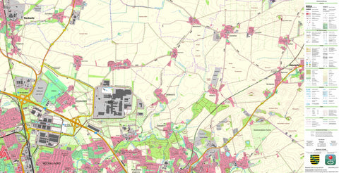 Staatsbetrieb Geobasisinformation und Vermessung Sachsen Seehausen, Leipzig, Stadt (1:25,000 scale) digital map